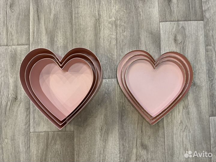 Коробки набор сердце 3в1