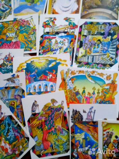 Открытки 80-х гг, иллюстрации к сказкам