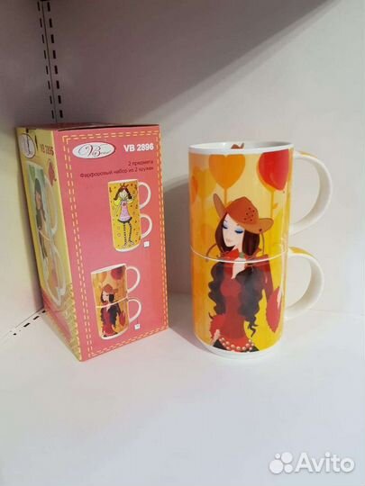 Кружка фарфоровая, подарочные наборы