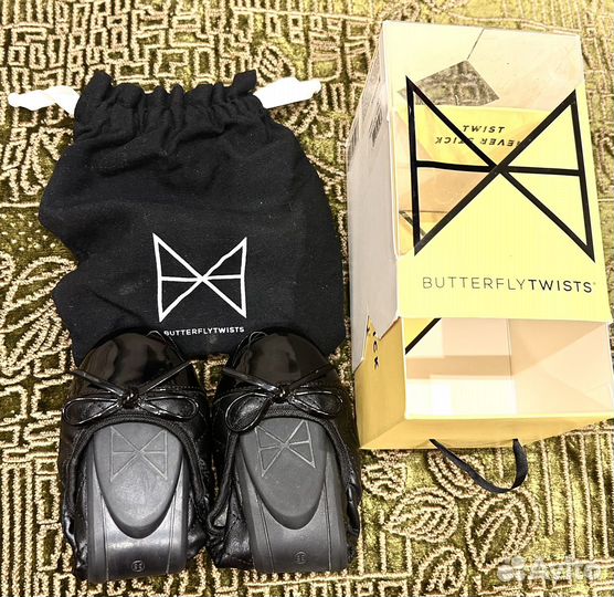 Балетки butterfly twist, черные 38 р, реально 37