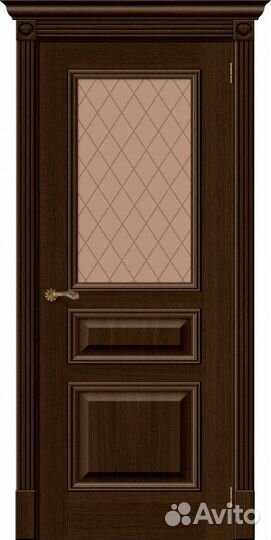 Межкомнатная дверь Классик-15.1, остеклённая, Gold