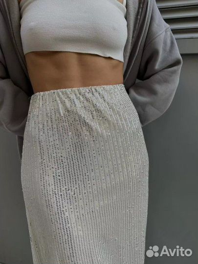 Юбка с пайетками