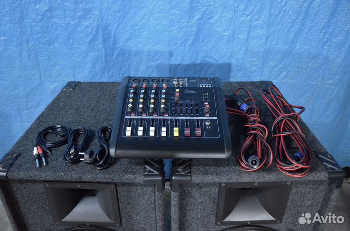 Комплект звука в банкетный зал. кафе. клуб. 2100вт