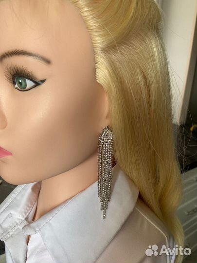 Манекен голова учебная натуральные волосы бу