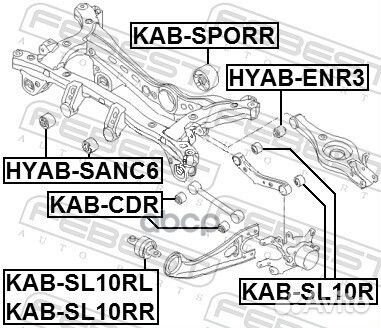 Сайлентблок KAB-SL10RL KAB-SL10RL Febest