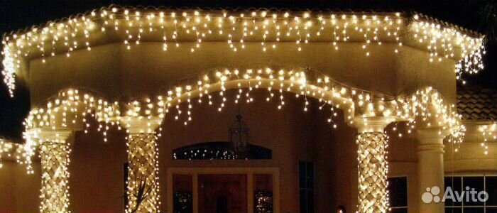 Гирлянды, Бахрома, Дюралайт, Занавесь, сетка