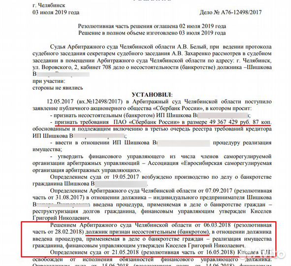 Банкротство Физических Лиц. Списание долгов