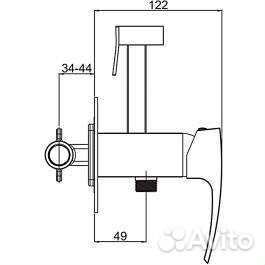 Гигиенический душ скрытого монтажа, Gappo G7207-8