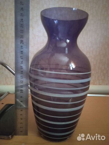 Ваза для цветов цветное стекло СССР