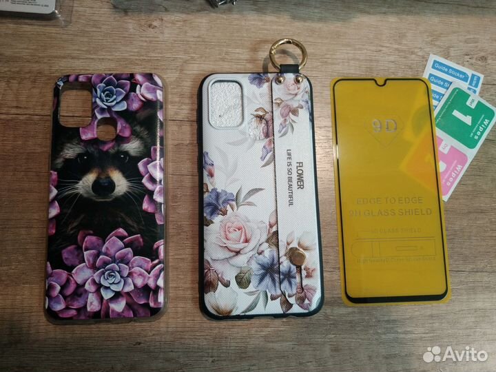 Samsung galaxy m31 чехол на смартфон+стекло