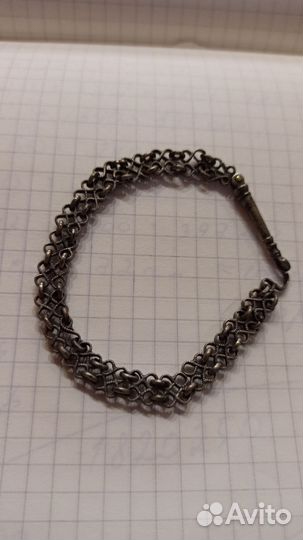 Серебряный браслет старинный, детский, подростковы