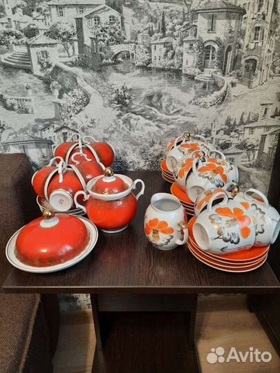 Чайный сервиз,чайные пары,молочник(Барановка)