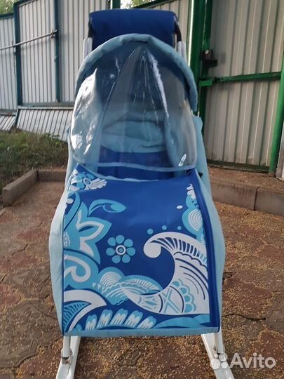 Санки коляска Тяни-толкай люкс