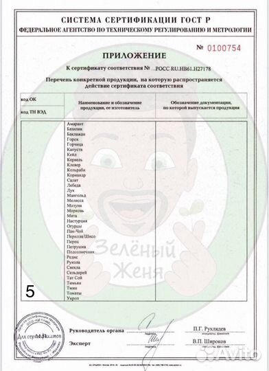 Семена для микрозелени Европейский Гост