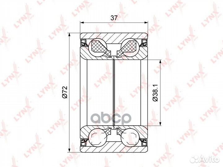 Комплект подшипника ступицы колеса перед Hy