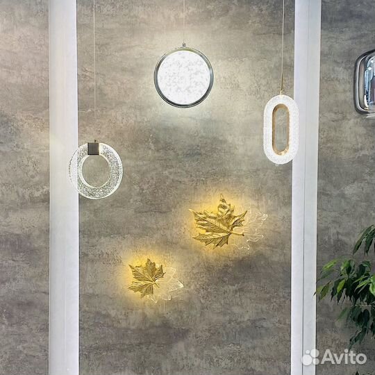 Светодиодный светильник бра, золото, новое