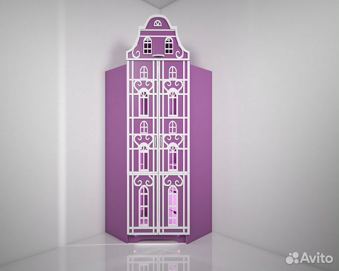 Детский угловой шкаф Версаль в детскую комнату Д13