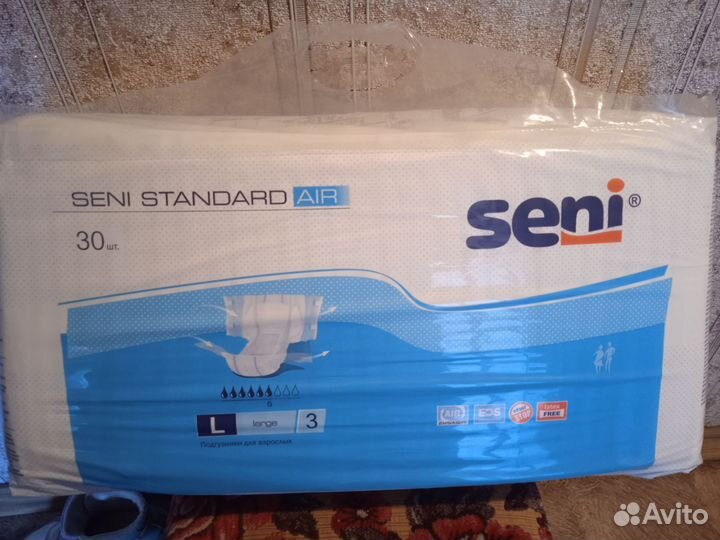 Памперсы для взрослых размер L seni по 30 штук