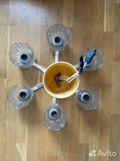 Хрустальная люстра СССР винтажная