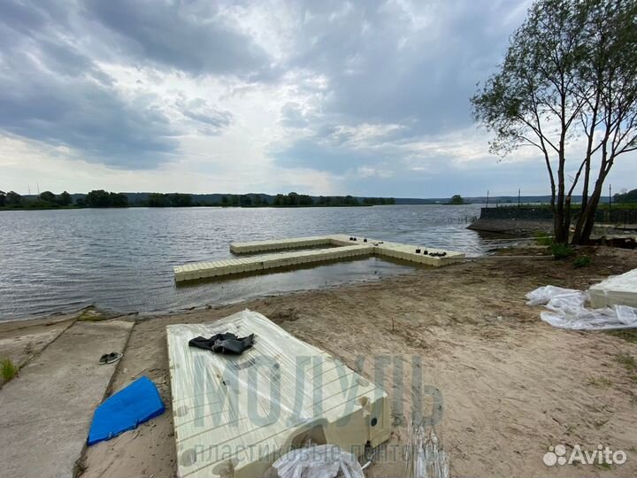 Монтаж понтонов