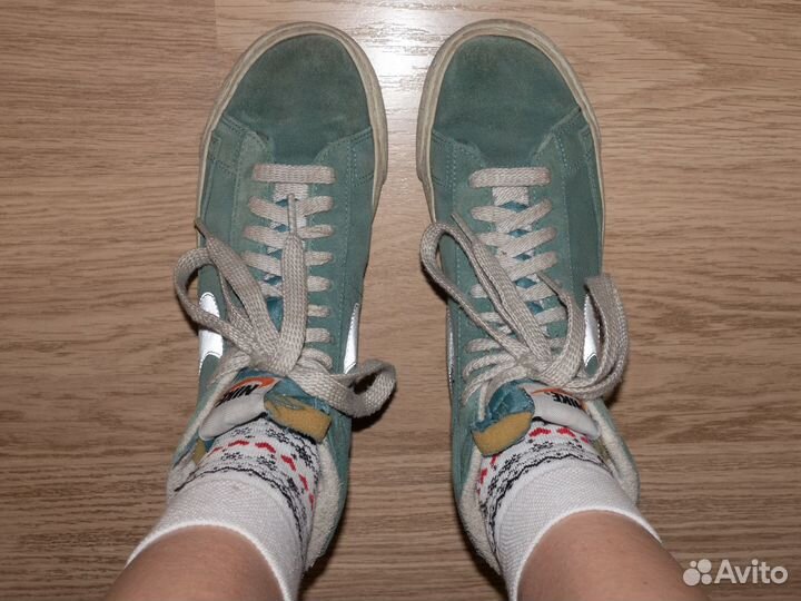 Кеды Nike бирюзовые