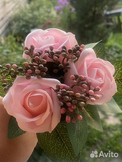 Букет из мыльных роз 3 шт