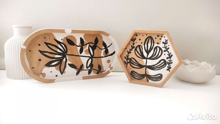 Поднос из гипса