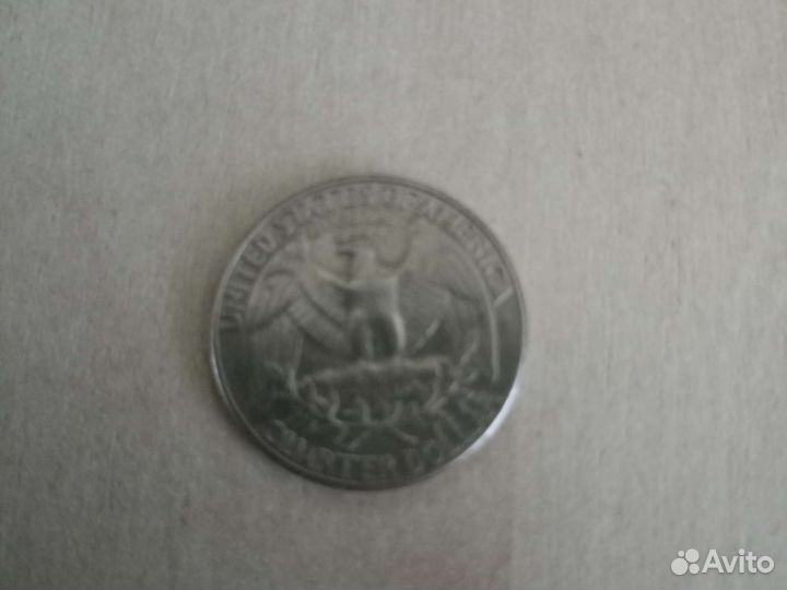 Монета liberty quarter dollar1990год. Перевёртыш