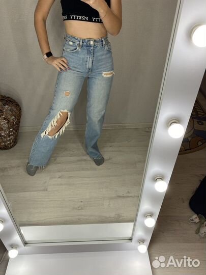 Джинсы клеш zara (S)