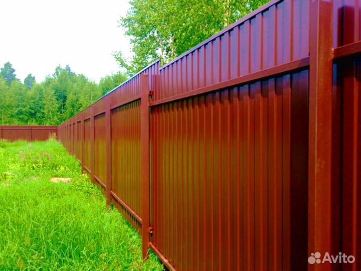 Заборы из профнастила, евроштакетника, 3D