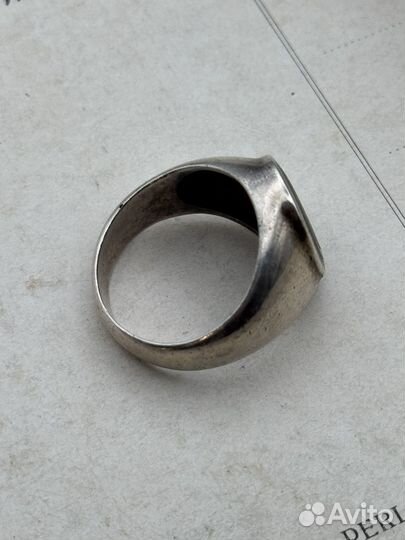 Винтажное серебряное кольцо перламутр Европа