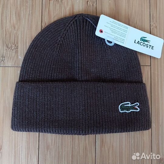 Шапка Lacoste premium вязаная