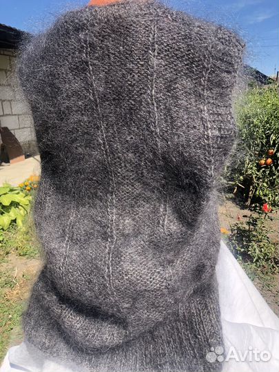 Жилет серый из козьего пуха