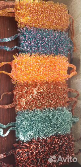 Мочалки ручной вязки