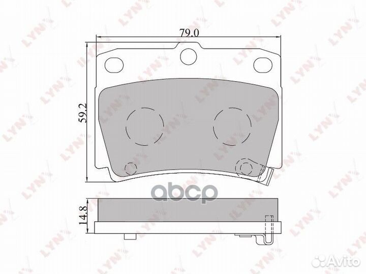 Колодки тормозные дисковые зад BD5511 lynxauto