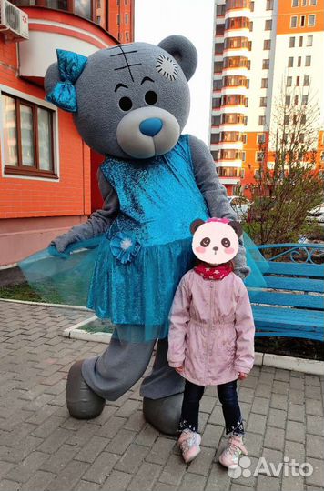 Мишка Тедди на праздник, ростовая кукла, аниматор