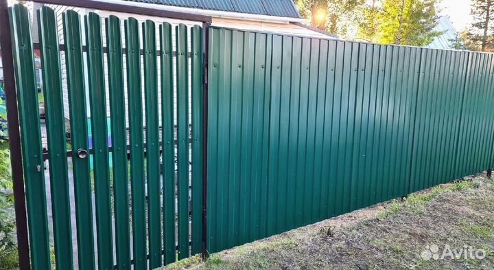 Заборы из профнастила с установкой