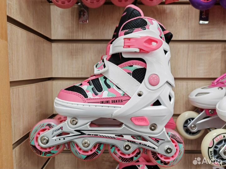 Ролики sitis Winner White-Pink