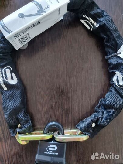 Цепь с замком противоугонная сталь 10 мм, 100 см