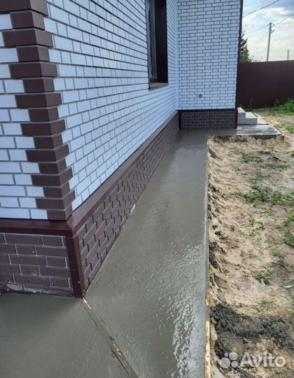 Бетонирование площадки, заезды, дорожки, отмостки