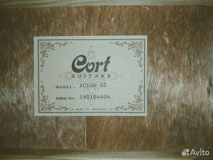 Классическая гитара cort ac100 sg бу