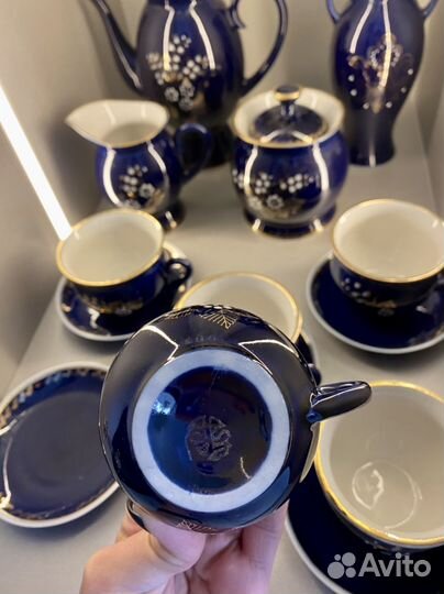 Сервиз кофейный СССР cobalt Винтаж