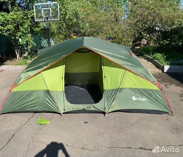 Палатка кемпинговая 4 местная с тамбуром mir-1100