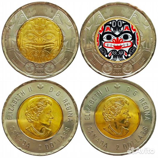 1 и 2 доллара Канада