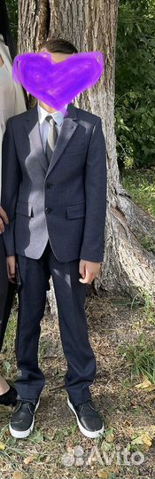 Школьный костюм для мальчика 134 140 серый