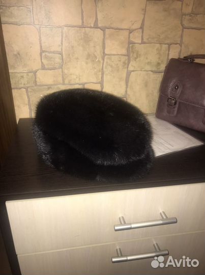 Шапка норковая мужская бу 58-60 разм