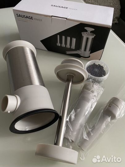 Шприц колбасный с 4 насадками для колбасок