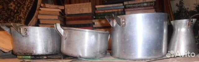 Кастрюли бу, крышки,эмалированые кружка, ковш