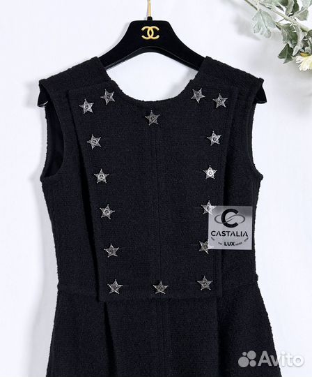 Chanel Даллас новое твидовое платье оригинал