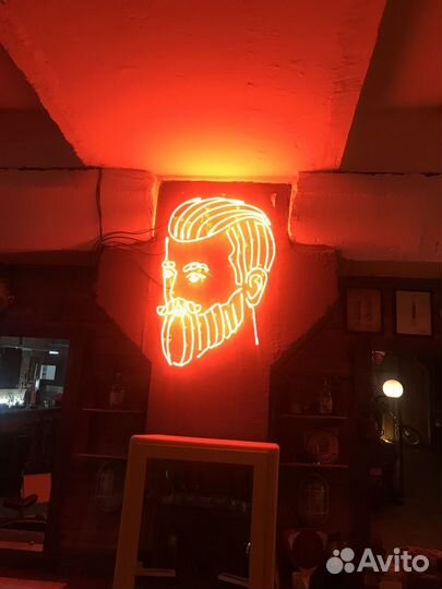 Неоновая вывеска Man Face